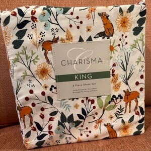 Charisma King Sheet Set - Floral and Animal Print